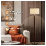 Walnut Brown Modern Floor Lamp, Dimmable