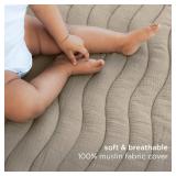 Ubbi Tummy Time Floor Mat   Taupe, 40.5x56.5