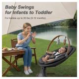 Monamii Baby Swing, Bluetooth (Black)