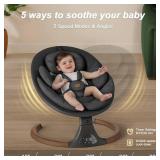Monamii Baby Swing, Bluetooth (Black)