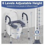 HOMLAND Raised Toilet Seat with Handles
