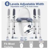 HOMLAND Raised Toilet Seat with Handles