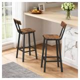 MAHANCRIS Bar Stools, 2-Pk, 26" BAHR05101