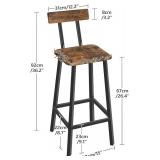 MAHANCRIS Bar Stools, 2-Pk, 26" BAHR05101