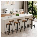 MAHANCRIS Bar Stools, 2-Pk, 26" BAHR05101