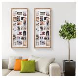 20-Hole Photo Display - Wood Brown -2 Set