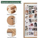 20-Hole Photo Display - Wood Brown -2 Set
