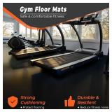 SUPERJARE 0.4" EVA Mats, Interlocking Black