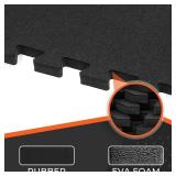 SUPERJARE 0.4" EVA Mats, Interlocking Black