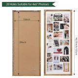 20-Hole Photo Display - Wood Brown -2 Set