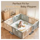 PIGLOG Foldable Waterproof Baby Play Mat 50 50