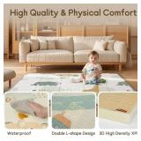 PIGLOG Foldable Waterproof Baby Play Mat 50 50