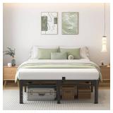 NKZ King Size Metal Bed Frame 16" 2-in-1