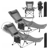 Colingmill 2-Pcs 2-in-1 Reclining Chair Gray