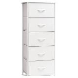 Crestlive Tall Dresser: 5-Drawer White