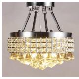Diamond Life 4-Light Chrome Crystal Chandelier