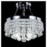 Diamond Life 4-Light Chrome Crystal Chandelier