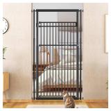 Extra Tall Cat Gate, 28.3-33" Door, Black