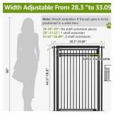 Extra Tall Cat Gate, 28.3-33" Door, Black