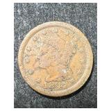 1847 US BRAIDED HAIR LARGE CENT