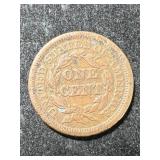 1847 US BRAIDED HAIR LARGE CENT