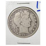 1904 US BARBER HALF DOLLAR