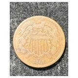 1865 US 2 CENT PIECE