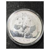 2009 CHINESE PANDA 1 TROY OZ .999 FINE SILVER IN AIRTITE
