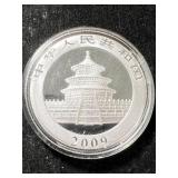 2009 CHINESE PANDA 1 TROY OZ .999 FINE SILVER IN AIRTITE