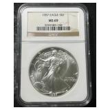1987 AMERICAN SILVER EAGLE NGC MS69