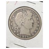 1914-S US BARBER HALF DOLLAR