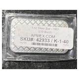 1 TROY OZ .999 FINE SILVER BISON BAR
