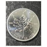 2013 CANADIAN MAPLE LEAF 1 TROY OZ .9999 FINE SILVER