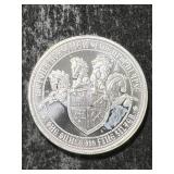 1 TROY OZ .999 FINE SILVER HORSEMEN ROUND