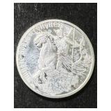 1 TROY OZ .999 FINE SILVER HORSEMEN ROUND