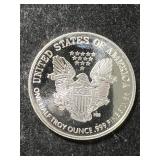 HALF TROY OZ .999 FINE SILVER AMERICAN EAGLE ROUND