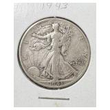 1943 US WALKING LIBERTY HALF DOLLAR
