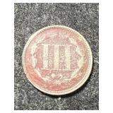 1867 US 3 CENT NICKEL