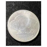 1 TROY OZ .999 FINE SILVER BUFFALO INDIAN ROUND