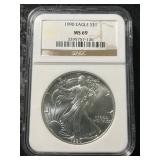 1990 AMERICAN SILVER EAGLE NGC MS69
