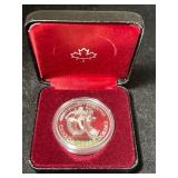 1983 EDMONTON CANADIAN PROOF SILVER DOLLAR IN BOX