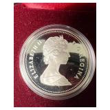 1983 EDMONTON CANADIAN PROOF SILVER DOLLAR IN BOX