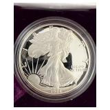 1986 PROOF AMERICAN SILVER EAGLE IN ORIGINAL MINT BOX