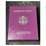 1986 PROOF AMERICAN SILVER EAGLE IN ORIGINAL MINT BOX