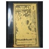 1/1000TH TROY OZ 24K GOLD UTAH GOLDBACK