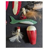 Vintage Fishing Tackle Mixed Lot With Wicker Creels
