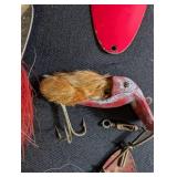 Vintage Fishing Tackle Mixed Lot With Wicker Creels