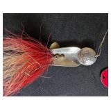 Vintage Fishing Tackle Mixed Lot With Wicker Creels