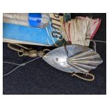 Vintage Fishing Tackle Mixed Lot With Wicker Creels