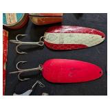 Vintage Fishing Tackle Mixed Lot With Wicker Creels